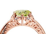 Rose gold Fancy Yellow Heart  Cut Halo Diamond Ring with Channel Set Band and Four-Prong Setting_37