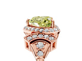 Rose gold Fancy Yellow Heart Cut Halo Diamond Split Shank Engagement Ring with Four-Prong Setting_5
