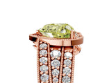 Rose gold Fancy Yellow Heart Cut Halo Diamond Split Shank Ring with Prong Setting_17