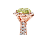 Rose gold Fancy Yellow Heart  Cut Halo Pave Band Four-Prong Setting Ring_25