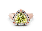 Rose gold Fancy Yellow Heart  Cut Halo Solitaire Engagement Ring with Square Band and Four-Prong Setting_67