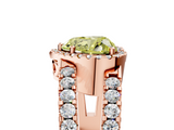 Rose gold Fancy Yellow Heart  Cut Halo Split Shank Diamond Ring with Four-Prong Setting_50