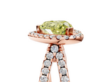 Rose gold Fancy Yellow Heart  Cut Halo Split Shank Pave Set Ring_69