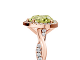 Rose gold Fancy Yellow Heart  Cut Halo Twisted Band Four-Prong Ring_25