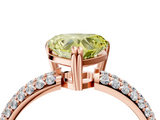 Rose gold Fancy Yellow Heart  Cut Pave Diamond Engagement Ring with Channel Set Band and Four-Prong Setting_24