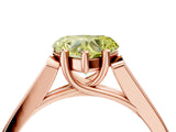 Rose gold Fancy Yellow Heart Cut Solitaire Cathedral Diamond Engagement Ring with Channel-Set Band and Four-Prong Setting_7