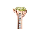 Rose gold Fancy Yellow Heart Cut Solitaire Cathedral Diamond Engagement Ring with Channel-Set Band and Four-Prong Setting_8