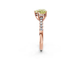 Rose gold Fancy Yellow Heart Cut Solitaire Diamond Engagement Ring with Pavé Band and Six-Prong Setting_14