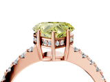 Rose gold Fancy Yellow Heart Cut Solitaire Diamond Engagement Ring with Pavé Band and Six-Prong Setting_16