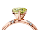 Rose gold Fancy Yellow Heart Cut Solitaire Diamond Engagement Ring with Twisted Pave Band and Four-Prong Setting_7