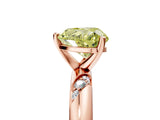 Rose gold Fancy Yellow Heart Cut Solitaire Diamond Engagement Ring with Twisted Pave Band and Four-Prong Setting_8