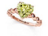 Rose gold Fancy Yellow Heart Cut Solitaire Diamond Ring with Infinity Twist Band and Four-Prong Setting_1