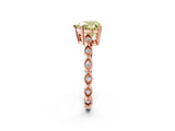 Rose gold Fancy Yellow Heart Cut Solitaire Diamond Ring with Infinity Twist Band and Four-Prong Setting_2