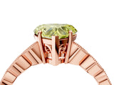 Rose gold Fancy Yellow Heart Cut Solitaire Diamond Ring with Infinity Twist Band and Four-Prong Setting_4