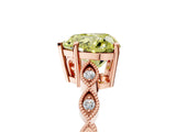 Rose gold Fancy Yellow Heart Cut Solitaire Diamond Ring with Infinity Twist Band and Four-Prong Setting_5
