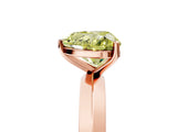 Rose gold Fancy Yellow Heart  Cut Solitaire Engagement Ring with Flat Band and Four-Prong Setting 5