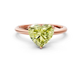 Rose gold Fancy Yellow Heart  Cut Solitaire Engagement Ring with Four-Prong Setting and Classic Band_20