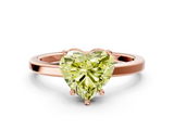 Rose gold Fancy Yellow Heart  Cut Solitaire Engagement Ring with Four-Prong Setting on a Classic Band_20