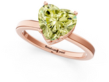 Rose gold Fancy Yellow Heart  Cut Solitaire Engagement Ring with Four-Prong Setting on a Classic Band_21