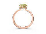Rose gold Fancy Yellow Heart  Cut Solitaire Engagement Ring with Four-Prong Setting on a Classic Band_23