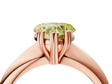 Rose gold Fancy Yellow Heart  Cut Solitaire Engagement Ring with Tapered Band and Four-Prong Setting 5