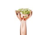 Rose gold Fancy Yellow Heart  Cut Solitaire Engagement Ring with Tapered Band and Four-Prong Setting