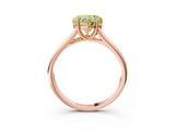 Rose gold Fancy Yellow Heart Cut Solitaire Engagement Ring with Tapered Band and Four-Prong Setting_6