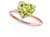 Rose gold Fancy Yellow Heart  Cut Solitaire Engagement Ring with Thin Band and Four-Prong Setting_4