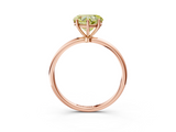 Rose gold Fancy Yellow Heart  Cut Solitaire Engagement Ring with Thin Band and Four-Prong Setting_6
