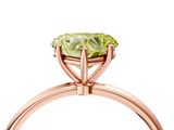 Rose gold Fancy Yellow Heart  Cut Solitaire Engagement Ring with Thin Band and Four-Prong Setting_7