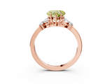 Rose gold Fancy Yellow Heart  Cut Solitaire Floral Diamond Ring with Four-Prong Setting_39