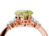 Rose gold Fancy Yellow Heart  Cut Solitaire Floral Diamond Ring with Four-Prong Setting_40
