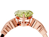 Rose gold Fancy Yellow Heart Cut Solitaire Milgrain Leaf Band with Prong Setting_4