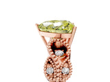 Rose gold Fancy Yellow Heart Cut Solitaire Milgrain Leaf Band with Prong Setting_5