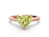 Rose gold Fancy Yellow Heart  Cut Solitaire Ring with Cathedral Band and Four-Prong Setting_46