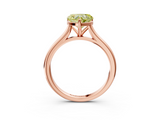 Rose gold Fancy Yellow Heart  Cut Solitaire Ring with Cathedral Band and Four-Prong Setting_49