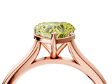 Rose gold Fancy Yellow Heart  Cut Solitaire Ring with Cathedral Band and Four-Prong Setting_50