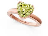 Rose gold Fancy Yellow Heart  Cut Solitaire Ring with Four-Prong Setting and Classic Band_61