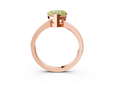 Rose gold Fancy Yellow Heart  Cut Solitaire Ring with Four-Prong Setting and Classic Band_63