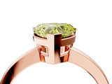 Rose gold Fancy Yellow Heart  Cut Solitaire Ring with Four-Prong Setting and Classic Band_64