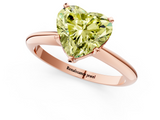 Rose gold Fancy Yellow Heart  Cut Solitaire Ring with Four-Prong Setting on a Classic Band_74