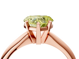 Rose gold Fancy Yellow Heart  Cut Solitaire Ring with Four-Prong Setting on a Classic Band_77