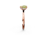 Rose gold Fancy Yellow Heart  Cut Solitaire Ring with Thin Band and Four-Prong Setting_18
