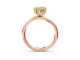 Rose gold Fancy Yellow Heart  Cut Solitaire Ring with Thin Band and Four-Prong Setting_19