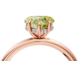 Rose gold Fancy Yellow Heart  Cut Solitaire Ring with Thin Band and Four-Prong Setting_20