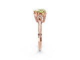 Rose gold Fancy Yellow Heart Cut Solitaire Split Shank Pave Diamond Engagement Ring with Four-Prong Setting_26