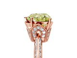 Rose gold Fancy Yellow Heart Cut Solitaire Split Shank Pave Diamond Engagement Ring with Four-Prong Setting_5