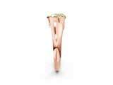 Rose gold Fancy Yellow Heart Cut Solitaire Tension Set Diamond Ring with Split Shank Band_2