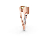 Rose gold Fancy Yellow Heart Cut Solitaire Tension-Set Diamond Split Shank Ring_12