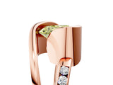 Rose gold Fancy Yellow Heart Cut Solitaire Tension-Set Diamond Split Shank Ring_5